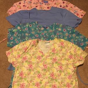 LOT 4 Scrub Tops Size XL